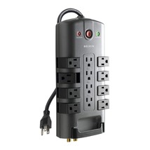Belkin Surge Protector w/ Rotating &amp; Standard Outlets + 8ft Sturdy Cord with Fla - £60.54 GBP