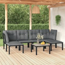  Garden Lounge Set Black and Grey - $872.04 CAD