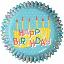 Happy Birthday 50 ct Baking Cups Party Cupcakes Liners - £3.01 GBP