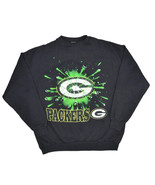 Vintage Green Bay Packers Sweatshirt Mens L NFL Football Dynasty Splatte... - £29.50 GBP