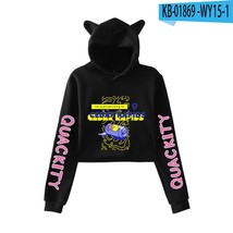  Quackity Cat Ear Hoodie Woman Casual Print Student Hooded Sweatshirt Streetwear - £103.81 GBP
