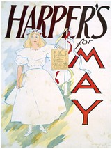 3825 Harper&#39;s for May Vintage Poster.Room wall art design.Art Decorative - £13.01 GBP+