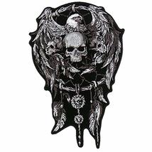 Hot Leathers Skulls and Dream Catcher Embroidered Patch (Multicolor, 7&quot; x 10&quot;) - £9.58 GBP