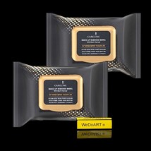 Careline -2 packs Make-up Remover Wipes with Black Charcoal   2x25 wipes - £28.84 GBP