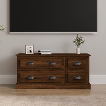 TV Cabinet Brown Oak 100x35.5x45 cm Engineered Wood - £54.82 GBP