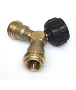 Propane Y-Splitter Tee Solid Brass Male QCC &amp; 2-Female QCC 4 BBQ grill, ... - €16,23 EUR