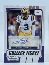 Jacoby Stevens 2021 Panini Contenders College Ticket Auto Lsu #227 - £3.18 GBP