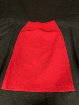 Vintage Unbranded Red Pencil Skirt Womans Size 9 KG Careerwear Polyester - $11.88