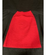 Vintage Unbranded Red Pencil Skirt Womans Size 9 KG Careerwear Polyester - $16.48 CAD