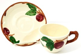 Franciscan Ware Apple Gladding Coffee Cup and Saucer Hand Decorated USA - £8.17 GBP