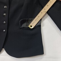 Tahari Arthur S Levine Women's 4P Black/White Dots Blazer Jacket Closed Pockets image 3