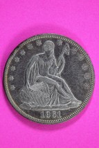 High Grade 1861 P Seated Liberty Half Dollar Silver Rare Semi Key Date Coin 40 - $239.99