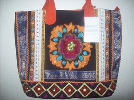 ANTIK CRAFT LARGE  HANDCRAFTED TRIBAL TOTE NWT - £44.10 GBP