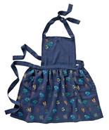 Anthropologie Flora &amp; Fauna Apron Floral Embroidery Linen Bl As Seen on ... - £39.68 GBP