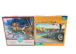 Darrell Bush Buffalo Games Early Reflections Morning Run Jigsaw Puzzle Set of 2 - £35.13 GBP