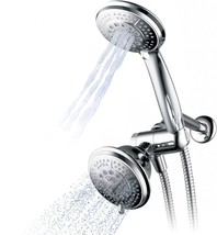 High Pressure 24 Function 4&quot; Face Dual 2 In 1 Shower Head System With Stainless - $37.96