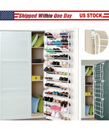 Over The Door Shoe Rack For 36 Pairs Wall Hanging Closet Organizer Space... - £35.05 GBP
