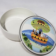 Villeroy &amp; Boch 6&quot; Noah’s Ark Porcelain Trinket Box Dish Naif Signed LAPLAU2 - $31.95