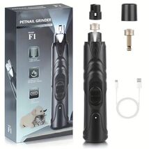 Dog Nail Grinder with LED Light, 2-Speed Rechargeable Dog - $14.99