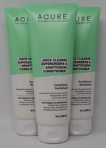 ACURE Juice Cleanse Supergreens &amp; Adaptogens Conditioner 8 oz New Lot of 3 New - £7.77 GBP