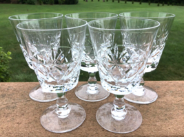 Brierley Bruce Wines England 5” 6 oz Set of 5 English Cut Glass - £85.64 GBP