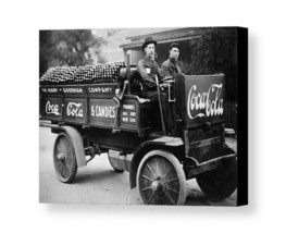 Rare Framed 1922 Coca-Cola Coke Delivery Truck Vintage Photo. Jumbo Gicl... - $19.19