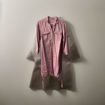 Old Navy Womens Shirt Dress Womens Size Small Pink 1/2 Button Front Pocket - £10.21 GBP