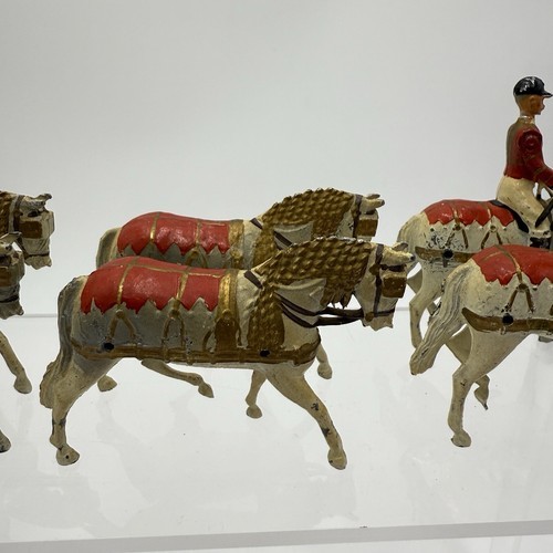 Britains LTD QUEEN ELIZABETH CORONATION 1953 England Metal Horses Set of 8 Item image 4