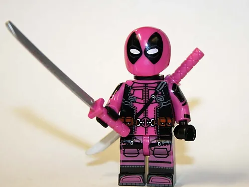 Deadpool Pink Breast Cancer Marvel Comic Minifigure