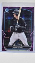 2023 Bowman Chrome Purple Lunar Refractor Jacob Berry RC #138/199 Miami ... - $2.47