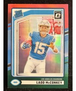 Ladd McConkey #328 Optic Preview Red &amp; Green 2024 Panini Donruss - Rated... - $565.86 MXN