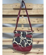 Vintage Giraffe Print Red Faux Letter Purse Handbag Bag Accessories KG - $282.06 MXN