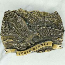 Spec Cast Vintage South Dakota Flying Bald Eagle Belt Buckle Made in USA - £15.49 GBP