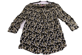 Juicy Couture Gold And White Polka Dot Silk Blouse With Button Down Size 4  2137 - £14.78 GBP