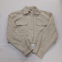 WD.NY RN#111745 Women's Tan/Beige Button Cropped Jacket Pockets Size Large image 13