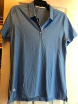 NWT Ladies ADIDAS Powder Blue Short Sleeve Golf Polo Shirt - M L &amp; XL  - £23.52 GBP