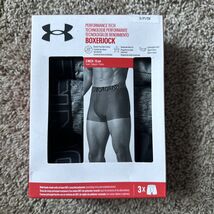 3 Pair Under Armour UA Performance Tech 3&quot; Boxerjock Boxer Briefs  Small... - $27.99