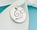 Tiffany Silver Letter D Alphabet Initial Round Circle Notes Charm Pendant - $169.99
