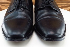 Johnston &amp; Murphy Shoes Sz 9 W Black Derby Oxfords Leather Men 11567 - $39.59