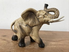 Vintage Lefton H2675 Porcelain Decorative Lucky Elephant Figurine Statuette - £31.96 GBP