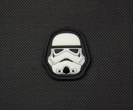 3D PVC Mini Stormtrooper Helmet Star Wars Rubber Patch First Order RE Patch Hook - £6.12 GBP