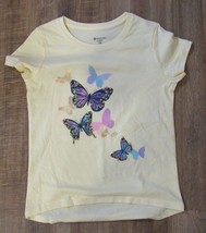 Member&#39;s Mark 3 Pk Short Sleeve T-Shirt Yellow Butterfly Girls Sz 7/8 NWT - $14.24