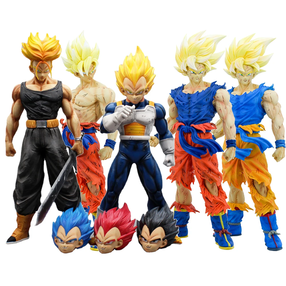 40cm Dragon Ball Z Son Goku Vegeta Trunks Figure GK Super Saiyan Son Goku Action - £61.81 GBP+