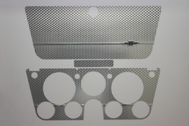 69,70,71,72 Chevy Truck Engine Turned Aluminum Dash Inserts, 3pc set, w/ Bow Tie - £183.80 GBP