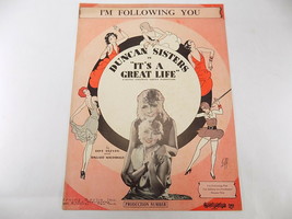 Antique Sheet Music Movie Score It&#39;s A Great Life 1929 I&#39;m Following You - £7.00 GBP