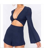 NWT About Us Revolve Claudia Twist Romper in Navy Size XL - £29.65 GBP