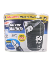 Pocket Hose Silver Bullet 50 ft Turbo Shot Nozzle Multiple Spray Garden ... - $29.69