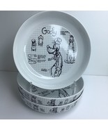 3 Dinner Bowls Pasta Bowls Disney Sketchbook GOOFY New - $45.96 CAD