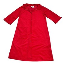 Red DB Boutique Button Down Housecoat Or Robe Dressing Gown Mumu Grandma... - $46.74