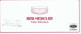ORIGINAL Vintage 1978 Mercury Paint Colors Brochure Book  - £15.47 GBP